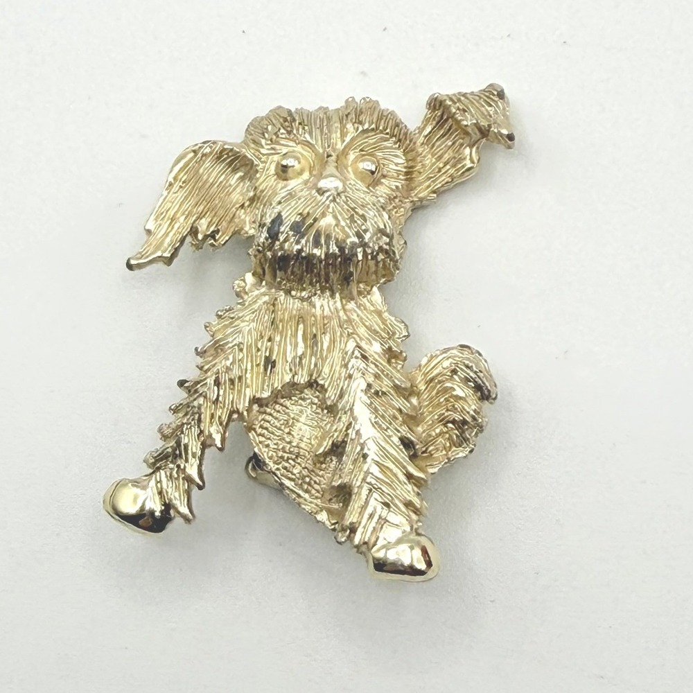 Terrier/Schnauzer Dog Brooch Women Textured Shaggy Puppy Pin